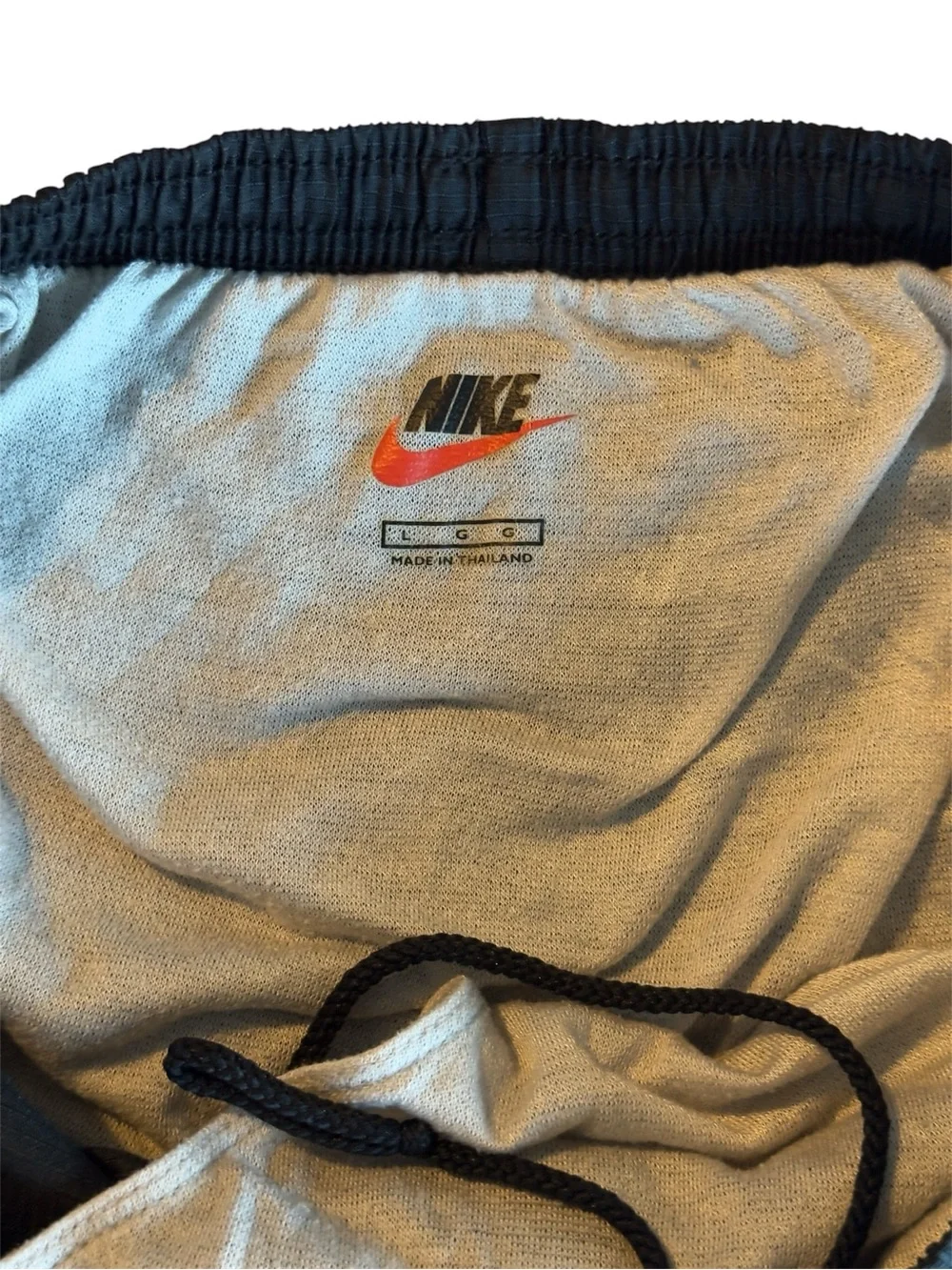 Nike Black Swim Trunks with Neon Yellow Swoosh